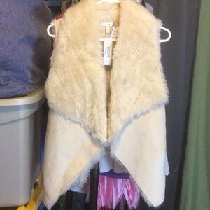 WD.NY Faux Fur OPEN VEST  SMALL